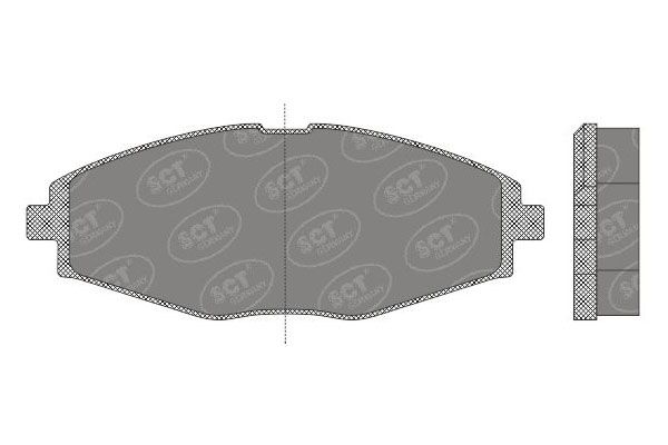 SCT GERMANY Комплект тормозных колодок, дисковый тормоз SP 666 PR
